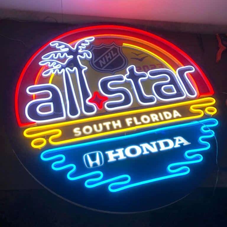 led and glass better custom neon sign