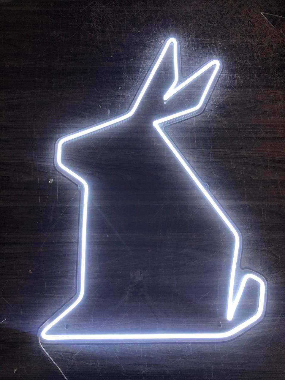 rabbit neon sign