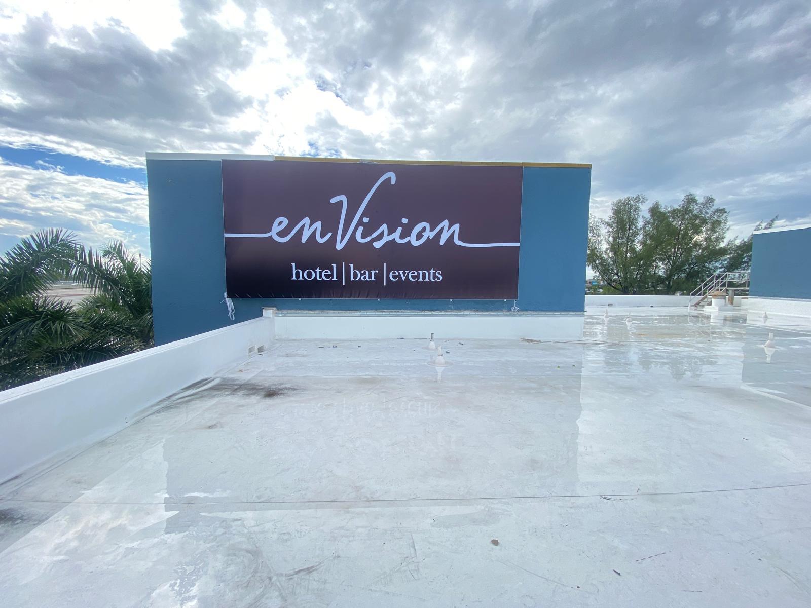 20' x 10' enVision Hotels light box sign installed at Miami International Airport.